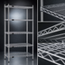 Thumbnail image #3 for Eagle Group 5-Tier Wire Shelving Starter Unit, 42W x 18D x 74H, Chrome-Plated