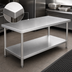 Thumbnail image #3 for Eagle Group Spec-Master Marine Series Stainless Steel Work Table with Box Marine Edge and Adjustable Undershelf, 48W x 30D