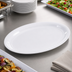 Thumbnail image #4 for Carlisle 21 x 15 Inch Oval Narrow Rimmed White Melamine Catering Platter
