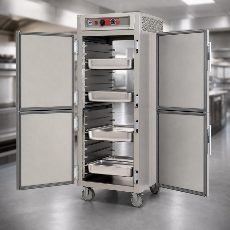 Product image #3 for Metro C5 6 Series Full-Height Pass-Thru Heated Holding Cabinet with Solid Dutch Doors and Lip-Load Slides