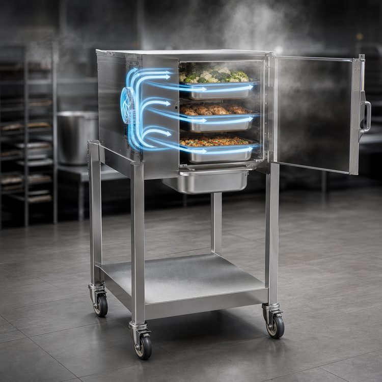 Product image #3 for AccuTemp Evolution E3 SGL Electric Connectionless Boilerless 3-Pan Convection Steamer, Stand-Mounted, 208/240V Dual Voltage