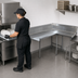 Thumbnail image #3 for Advance Tabco Korner Clean Spec-Line Right-Hand L-Shaped Corner Dish Table, 59-Inch, 14-Gauge 304 Stainless Steel