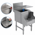 Thumbnail image #3 for Advance Tabco Prestige Supreme 18-Inch Freestanding Stainless Steel Blender Station with Drainboard Top, Recessed Shelf and Rear Deck