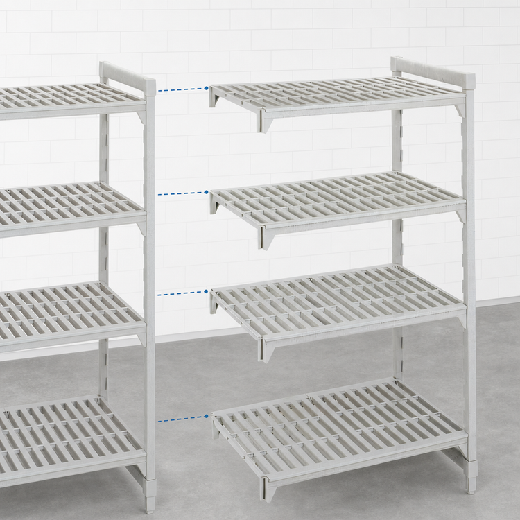 Product image #4 for Camshelving Premium 18 x 72 x 72 Inch 4-Shelf Vented Polymer Add-On Shelving Unit