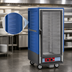 Thumbnail image #3 for Metro C5 3 Series Mobile Heated Holding Cabinet, 3/4 Height, Blue Insulation Armour, Clear Polycarbonate Door, Universal Wire Slides, 120V