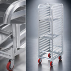 Thumbnail image #3 for Channel Manufacturing Lifetime Tough AXD1818 18-Pan End-Load Aluminum Bun Pan Rack, 64-Inch, 3-Inch Spacing