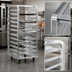 Thumbnail image #3 for New Age Lifetime Series Heavy-Duty Aluminum Roll-In End-Load Bun Pan Rack, 64 Inch High, 10-12 Pan Capacity