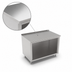 Thumbnail image #3 for John Boos 48 Inch x 36 Inch Open Front Cabinet Base Work Table with 16-Gauge Type 300 Stainless Steel Top and 1-1/2 Inch Rear Riser