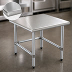 Thumbnail image #3 for Eagle Group TMS3030S 30 x 30 x 24 Inch Stainless Steel Stationary Mixer Stand with Tubular Open Base, 600 lb Capacity