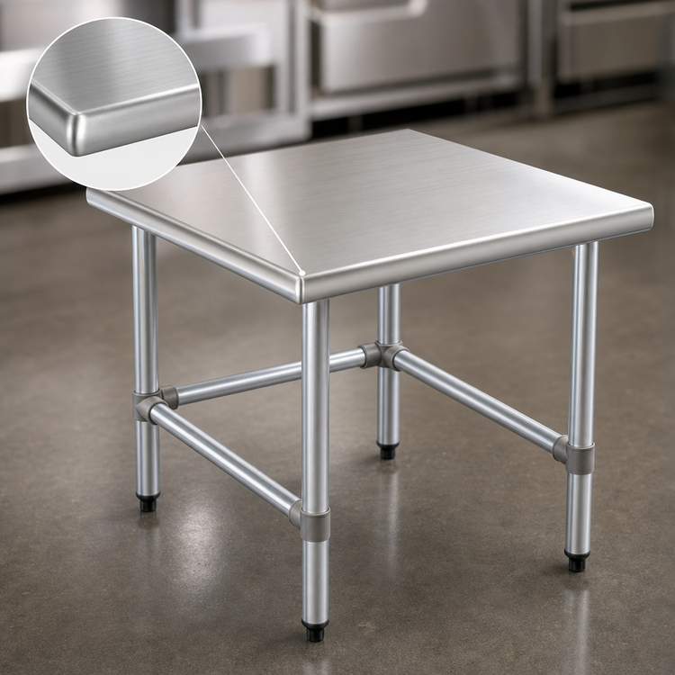 Product image #3 for Eagle Group 30 x 30 Inch Stationary Stainless Steel Mixer Stand with Tubular Base, 24 Inch High
