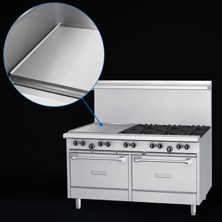 Product image #3 for Garland US Range U Series 60-Inch Gas Restaurant Range with 1 Griddle and 2 Standard Ovens