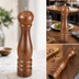 Thumbnail image #3 for Winco 10 Inch Rubberwood Pepper Mill with Zinc Alloy Grinder