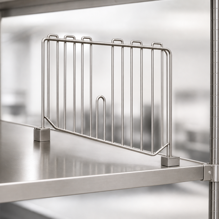 Product image #3 for Eagle Group 36-Inch Solid Shelf Divider, 8-Inch High, Stainless Steel