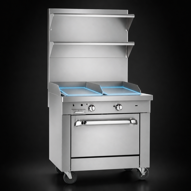 Product image #3 for Southbend Platinum 36-Inch Heavy Duty Gas Range with Two 18-Inch French Hot Tops and Standard Oven