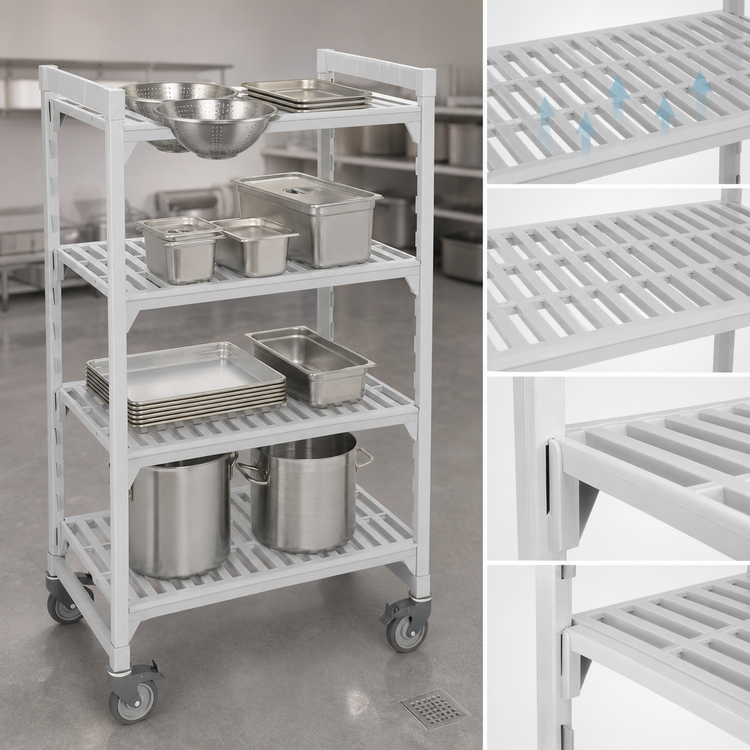 Product image #4 for Camshelving Premium 18 x 48 x 75-1/4 Inch 4-Tier Vented Mobile Starter Unit