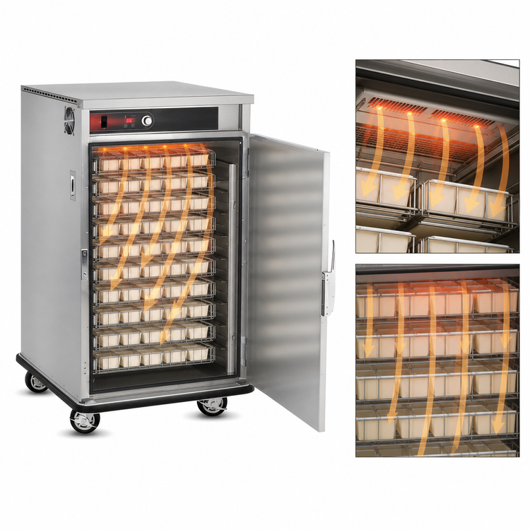 Product image #3 for FWE Insulated Mobile Heated Holding Transport Cabinet, 1 Section, 9 Full-Size Sheet Pan Capacity