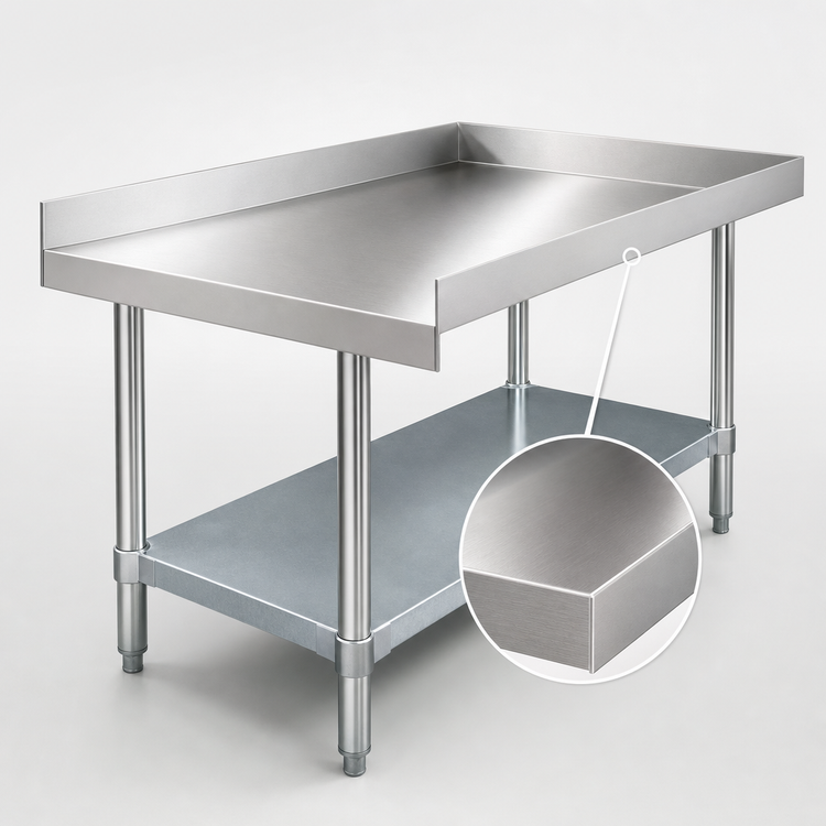 Product image #3 for Comstock-Castle 60-Inch Wide x 30-Inch Deep Equipment Stand with Stainless Steel Top and Galvanized Base