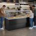 Thumbnail image #3 for Grocerant 125-Inch Self-Service Heated Food Bar with Glass Sneeze Guard and Rear Storage