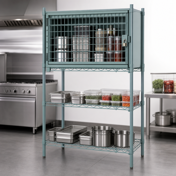 Product image #3 for EagleGard 18 x 30 In. Security Enclosure Kit with Flip-Up Door, Blue-Green Hybrid Epoxy Finish