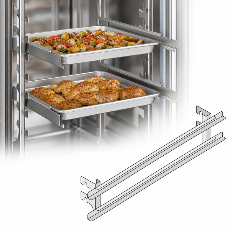 Product image #3 for RATIONAL Two-Shelf Full-Size Sheet Pan Adapter for Hinging Racks