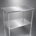Thumbnail image #3 for John Boos Stallion 144-Inch x 24-Inch 16-Gauge Stainless Steel Flat Top Work Table with Galvanized Legs and Adjustable Undershelf