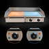 Thumbnail image #3 for Omcan USA CE-CN-4400 Electric Countertop Griddle with Dual Thermostats, 28.5 x 15.75-Inch Cooking Surface