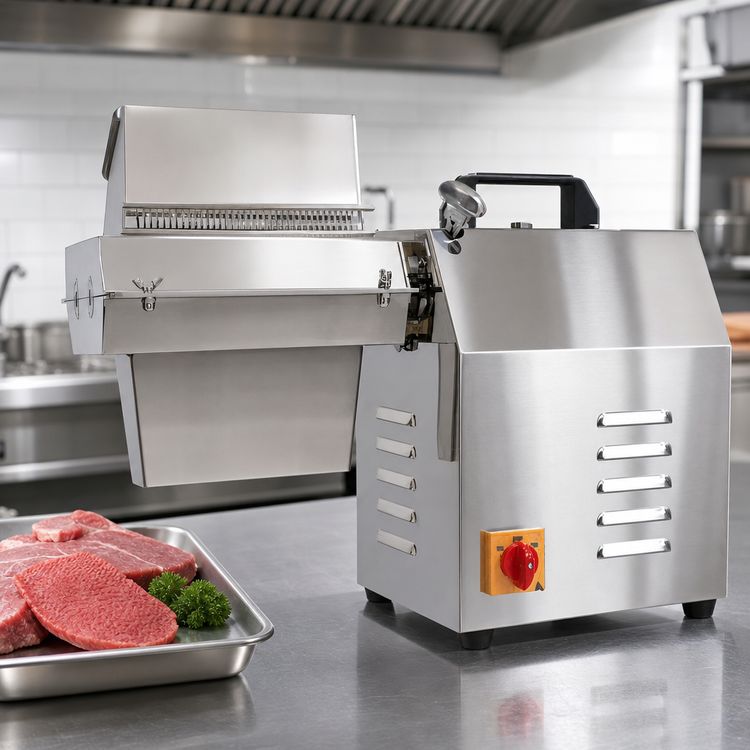 Product image #3 for Uniworld Stainless Steel Meat Tenderizer Attachment with Power Unit, 74-Blade, 7 x 1-1/8 Inch Feed Opening
