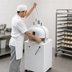 Thumbnail image #3 for Univex Semi-Automatic Floor Bun Divider/Rounder with 52-Division Trays, 0.42 - 1.41 oz Portions, 6,200 Pieces/Hour
