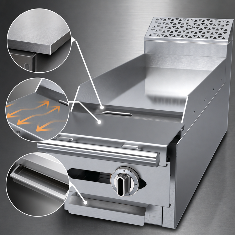 Product image #3 for Garland Cuisine Series 12-Inch Modular Gas Add-A-Unit Griddle, Manual Hi-Lo Control, 1-Inch Steel Plate