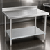 Thumbnail image #3 for Spec-Master Marine Series Stainless Steel Work Table with 4-1/2 Inch Backsplash and Galvanized Undershelf