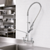 Thumbnail image #3 for T&S Brass EasyInstall 8-Inch Wall Mount Pre-Rinse Unit with Add-On Faucet, 8-Inch Swing Nozzle, and 0.65 GPM Spray Valve