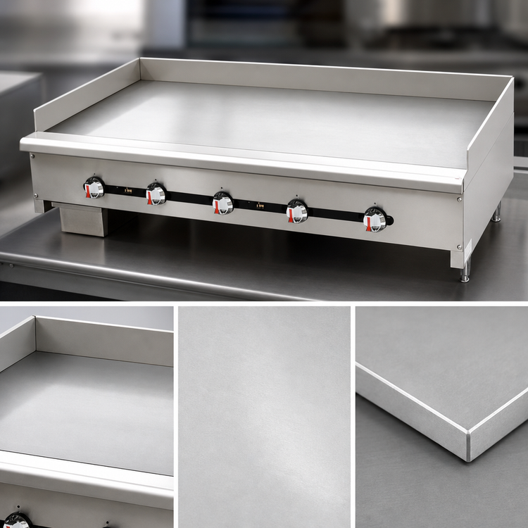 Product image #3 for Comstock-Castle 36-Inch Countertop Gas Griddle with 24-Inch Deep Smooth Steel Plate