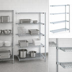 Thumbnail image #3 for Eagle Group A4-74-2148S 4-Tier Add-On Wire Shelving Unit, 48W x 21D x 74H, Stainless Steel Finish