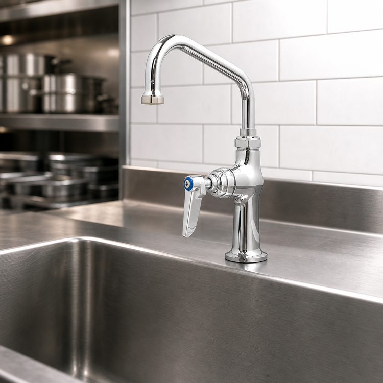 Product image #3 for T&S Brass Single-Hole Deck-Mount Single Pantry Faucet with 6-Inch Swing Nozzle
