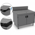 Thumbnail image #3 for Advance Tabco Prestige 48-Inch Stainless Steel Underbar Drainboard Cabinet with Removable Hinged Doors