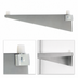 Thumbnail image #3 for Eagle Group Right-Hand Single Knob Cantilever Shelf Bracket, 18 Inch, Stainless Steel