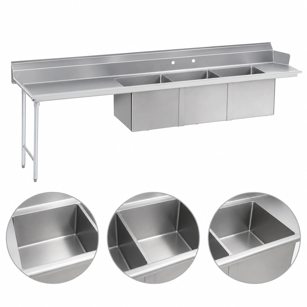 Three Fabricated Sink Bowls