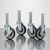 Thumbnail image #3 for Advance Tabco 5-Inch Stem Caster Kit for Shelving, Set of 4, 2 With Brakes, Galvanized Legs