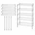 Thumbnail image #3 for Quantum 5-Shelf Stationary Wire Shelving Starter Kit, 72