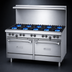 Thumbnail image #3 for Garland US Range U Series 60-Inch Gas Restaurant Range with 10 Open Burners and 2 Standard Ovens