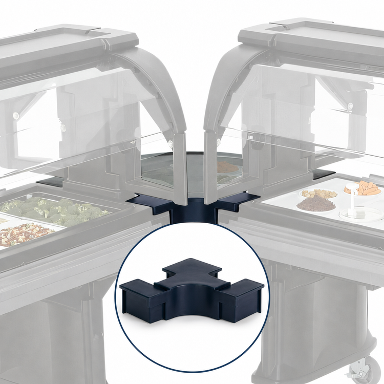 Product image #4 for Cambro Versa Food Bar Corner Connector, 36 x 36 x 4-1/4 Inch, Navy Blue