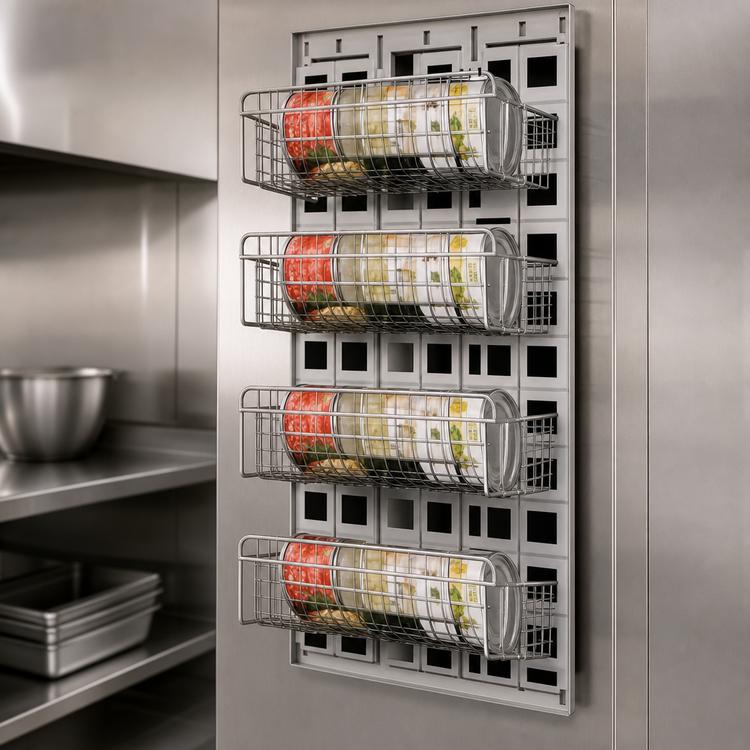 Product image #3 for WalStor 4-Deck Wall-Mounted Can Rack for Modular Wall Systems