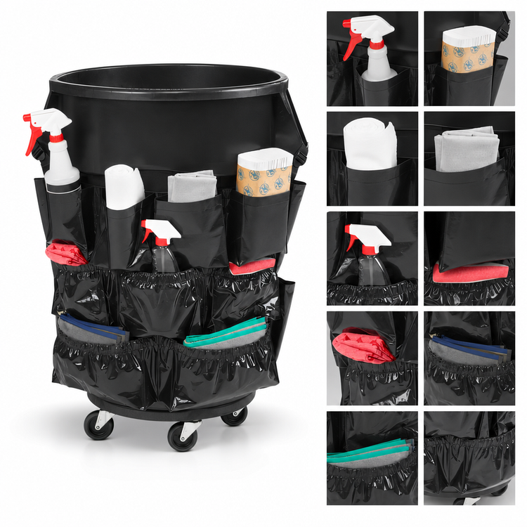 Product image #4 for Rubbermaid BRUTE Executive 12-Pocket Caddy Bag for 20, 32 & 44 Gallon Containers