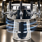 Thumbnail image #3 for Micro Matic USA MTB-5PSS Mushroom Countertop Air-Cooled Draft Beer Tower, 5 Stainless Steel Faucets, Polished Stainless Steel
