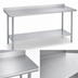 Thumbnail image #3 for Duke 108-Inch x 30-Inch Stainless Steel Work Table with 1-1/8-Inch Straight Riser and Galvanized Undershelf