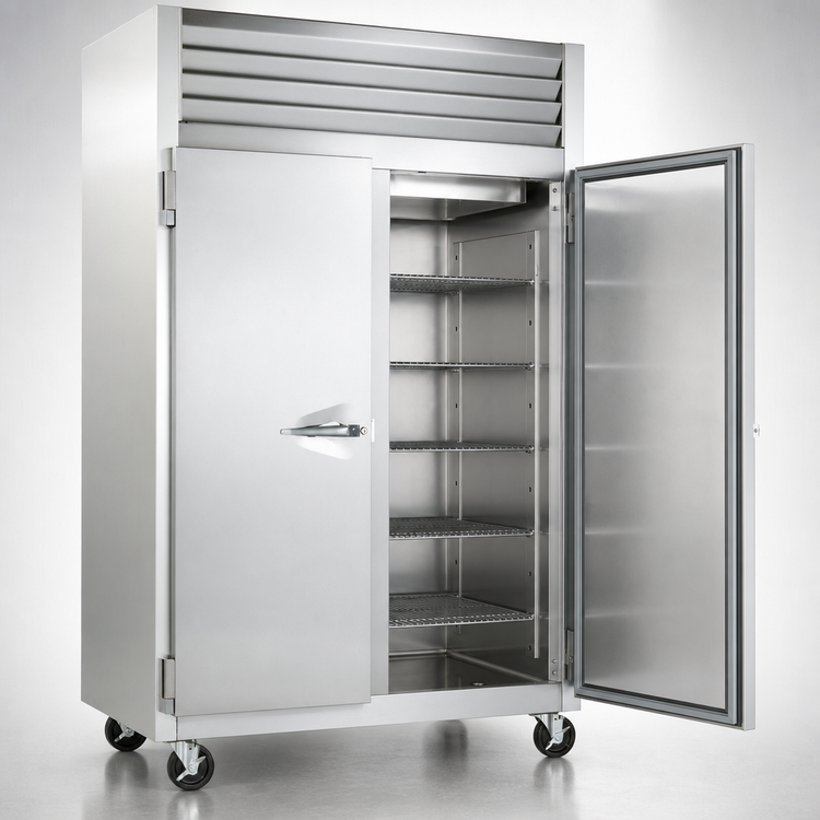 Product image #3 for Traulsen Spec-Line 48-Inch Wide Two-Section Remote Reach-In Freezer with Full-Height Solid Doors