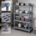 Thumbnail image #3 for Quantum Millenia 4-Shelf Polymer Stationary Starter Shelving Unit, 36