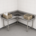 Thumbnail image #3 for BK Resources L-Shaped Corner Soiled Dishtable, 60 x 60 Inches, Right-to-Left Operation, 20 x 20 x 8 Bowl