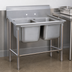 Thumbnail image #3 for Advance Tabco Regaline 2-Compartment Stainless Steel Sink with 20 x 28 Inch Bowls and 11 Inch Splash