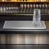 Thumbnail image #3 for Micro Matic 5-Inch x 20-Inch Surface Mount Stainless Steel Drip Tray Trough with Integral Glass Rinser